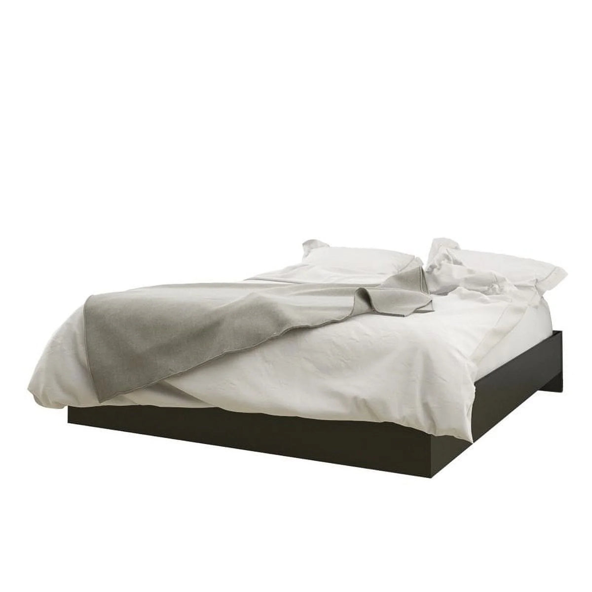 4 Piece Full Size Bedroom Set Walnut Black Y6042