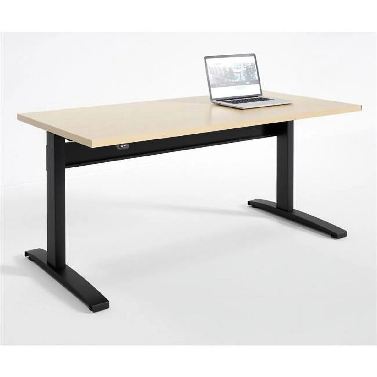 60 in. RightAngle Hardrock Maple Electric Height Adjustable Desk U101