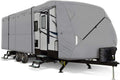 Windproof Extra Thick 4 Layers Travel Trailer RV Cover with Adhesive Repair Patches S7961