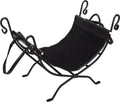 Black Wrought Iron Log Holder and Carrier C923874