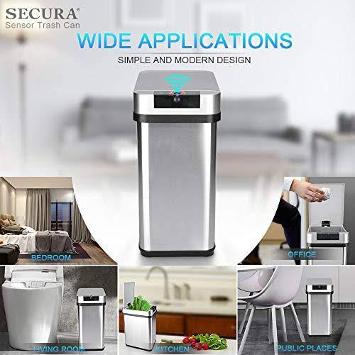 2.4 Gallon Stainless Steel Automatic Sensor Kitchen Trash Can T5961