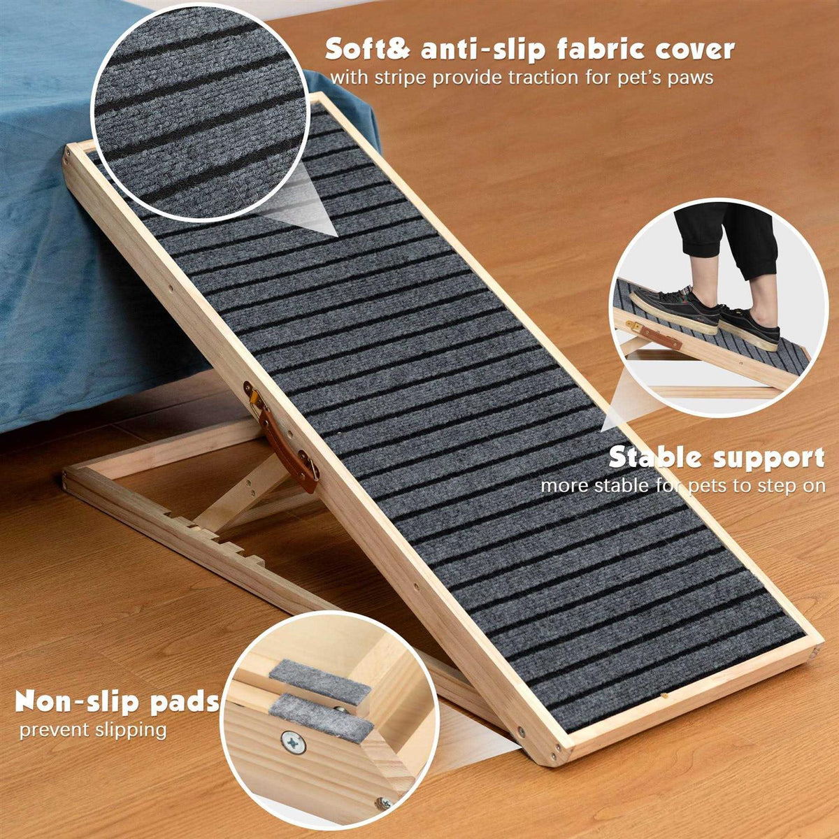 Folding Height Adjustable Non-slip Dog Ramp C317