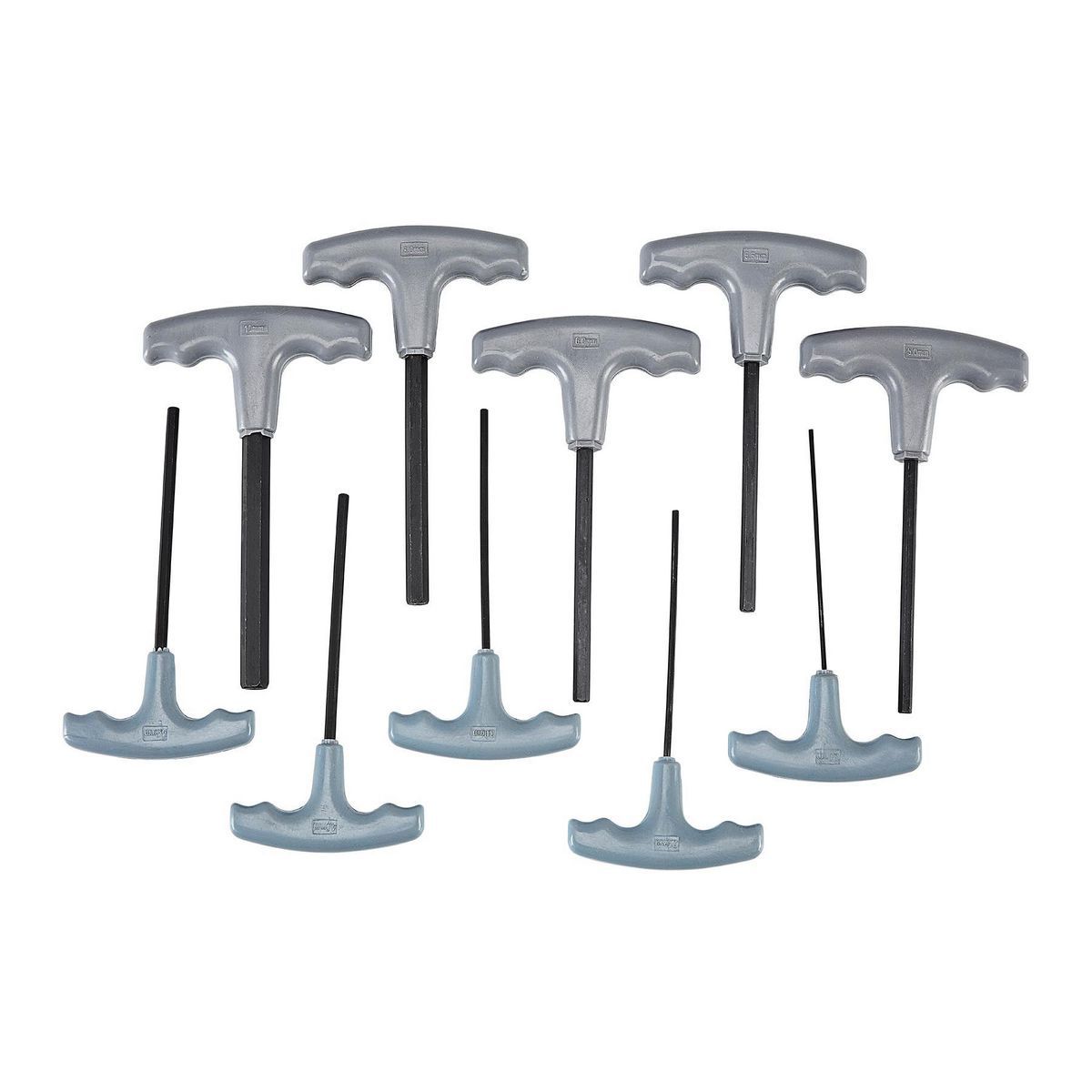 Metric T-Handle Hex Key Set, 10 Piece S325455