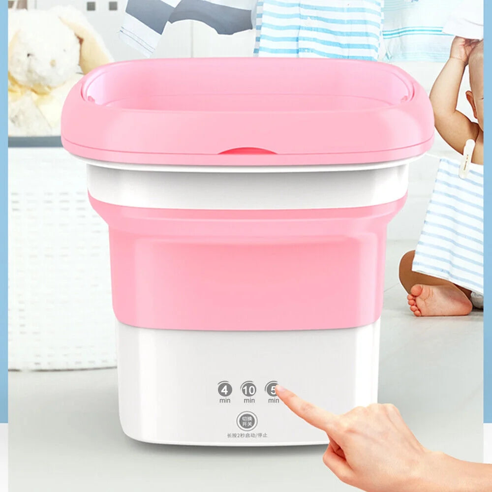 Compact Folding Washing Machine Pink I513