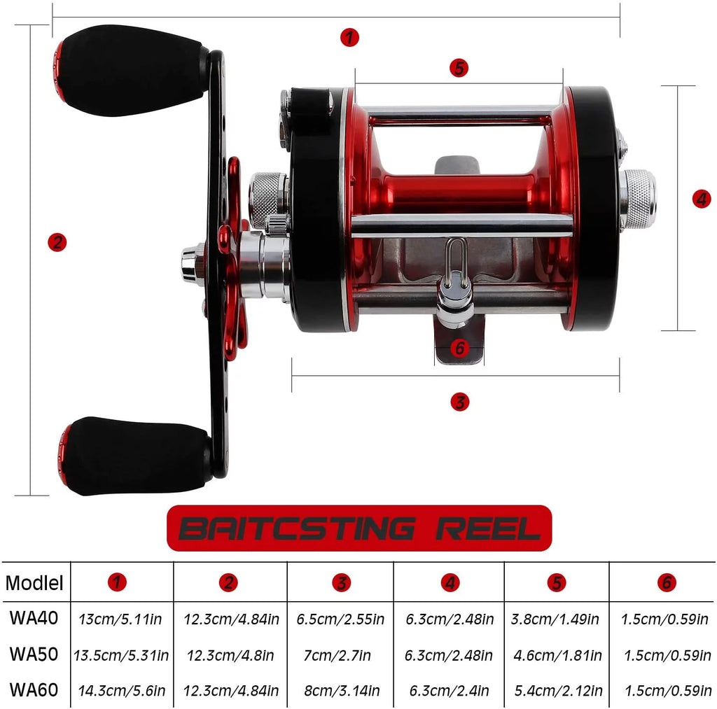 Round Baitcasting Fishing Reel S9870