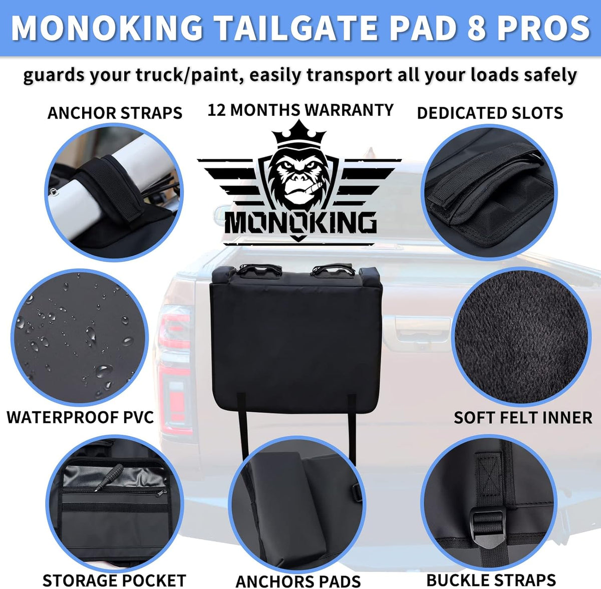 Tailgate Bike Pads with Soft Velcro Straps, 21", Pack of 2 Z7789