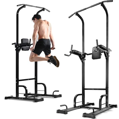 Pull Up Bar Free Standing Power Tower, Height Adjustable, 440LBS Capacity U430