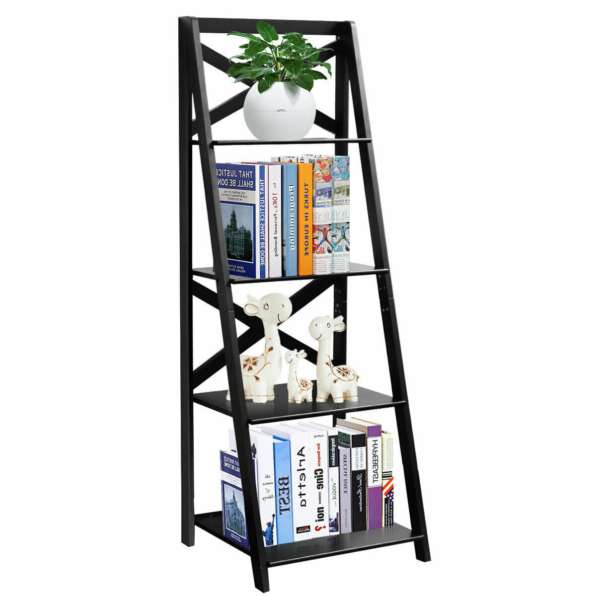4-Tier Ladder Shelf Bookcase U669