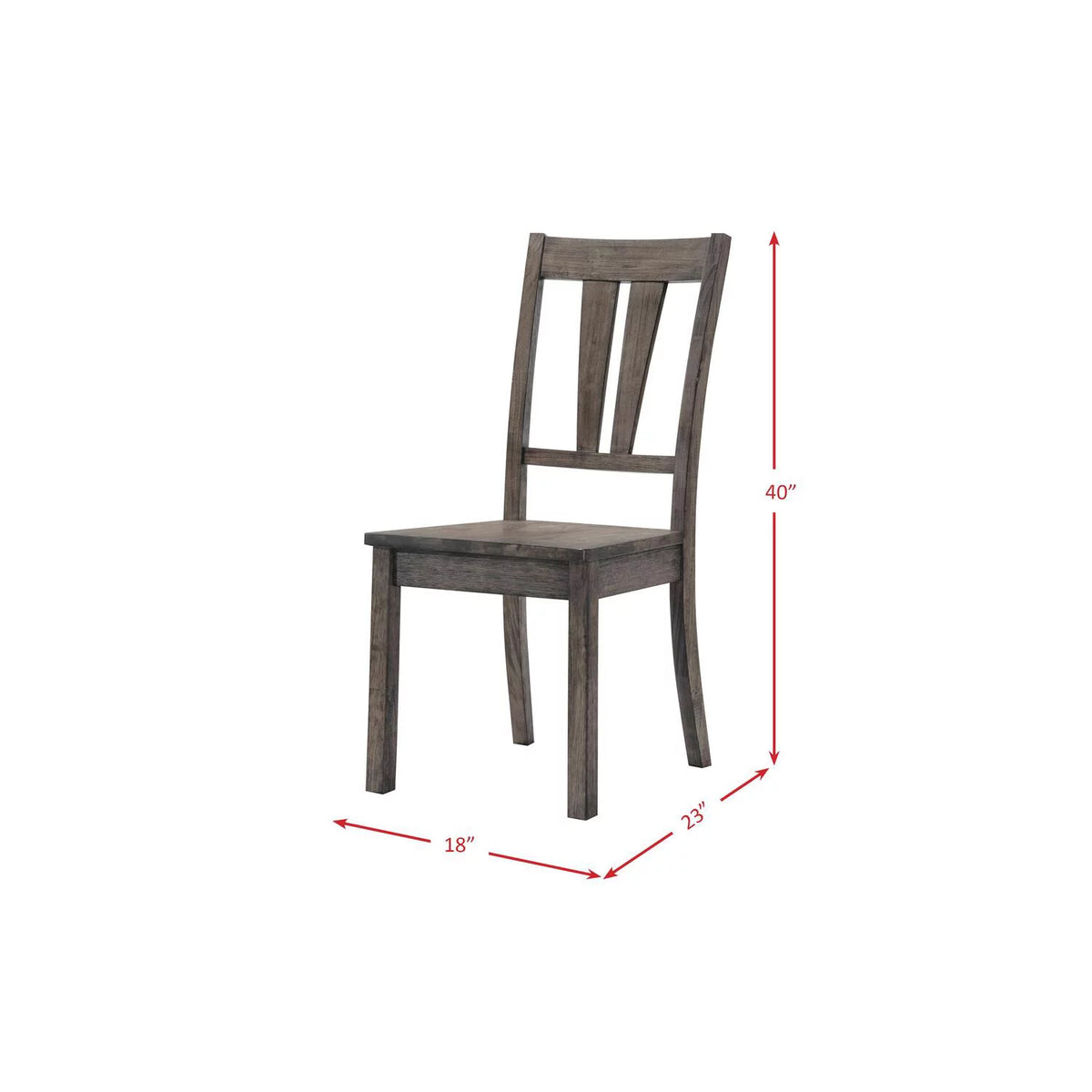 Gray Faux Leather Dining Chair Set of 2 A49922
