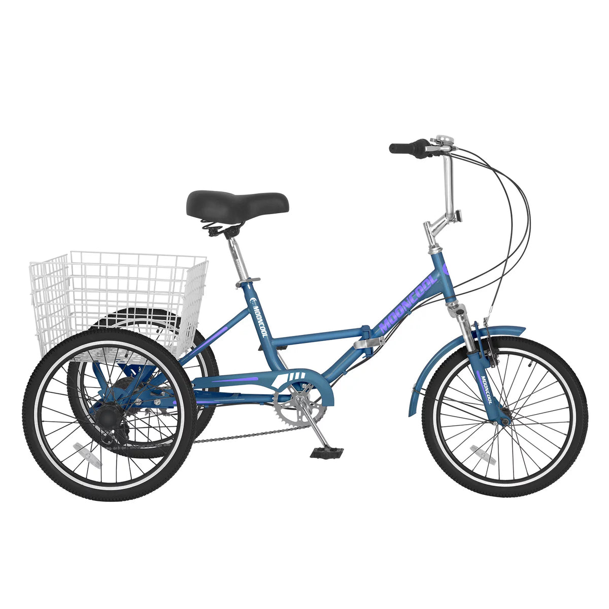Folding 7 Speed Tricycle Bike with Large Basket L9505