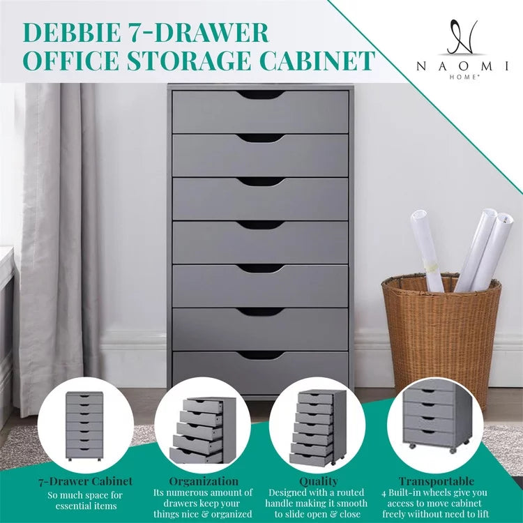 White 7 Drawer Dresser N93250