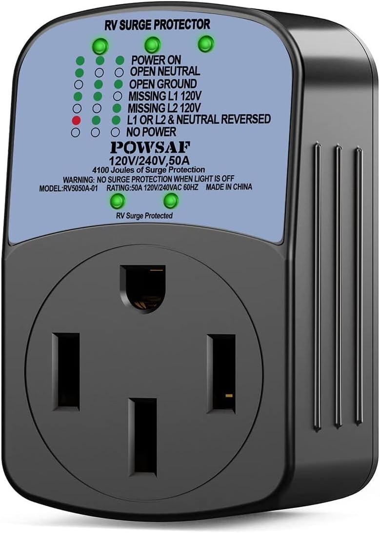 50 Amp RV Surge Protector, 4100 Joules, Pack of 2 Q80020