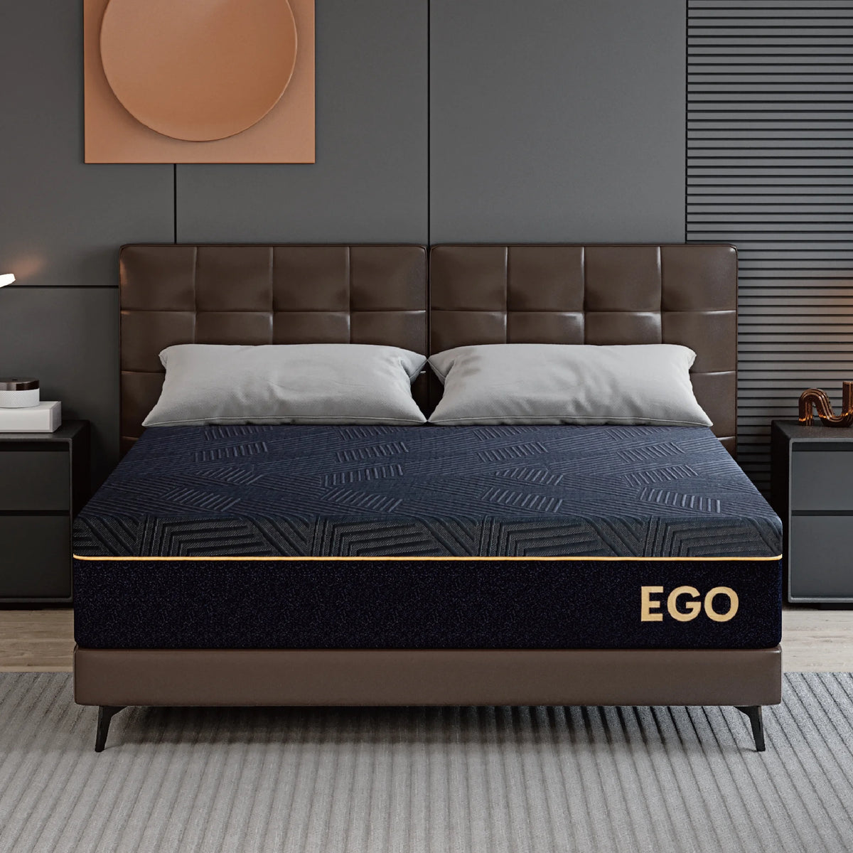 Black 12 inch Full Size Memory Foam Mattress G875030