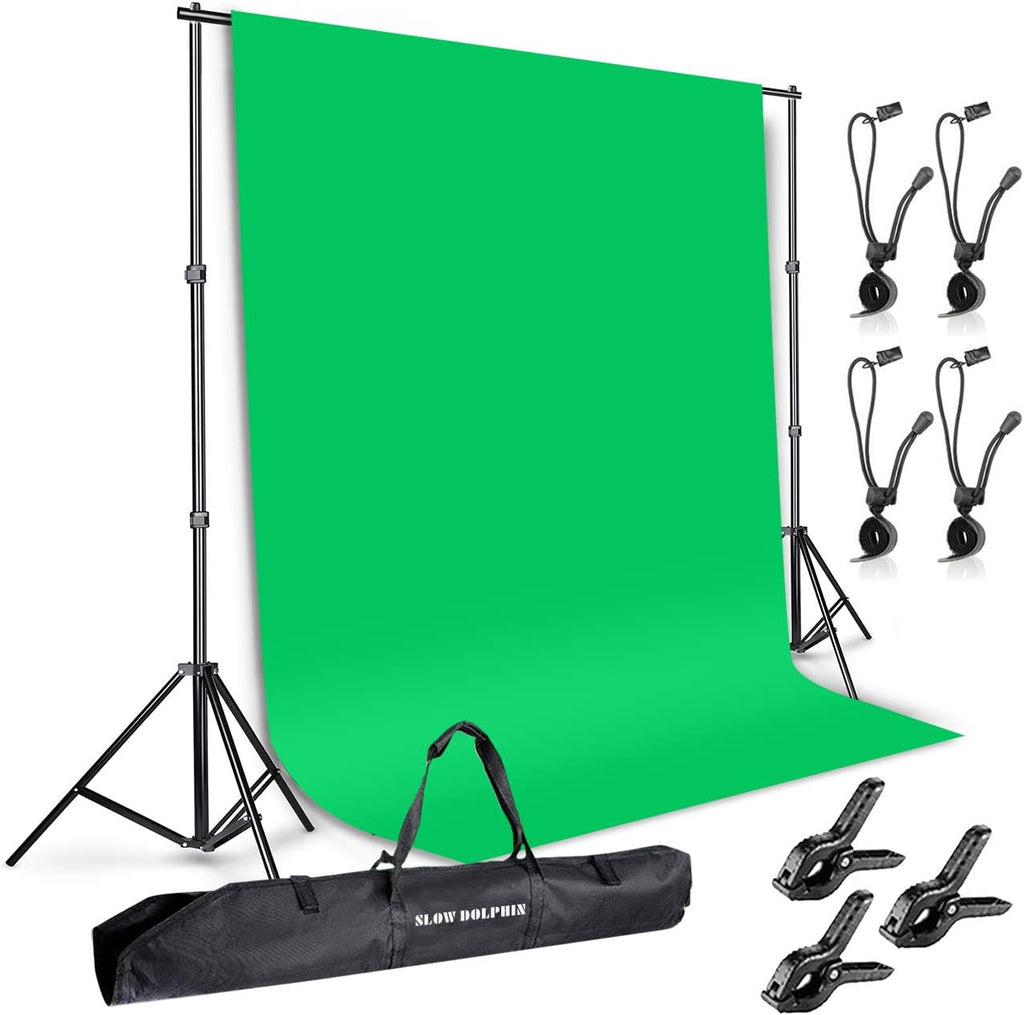 Photo Background Support System with Green Screen Backdrop and Carry Bag T82097