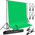 Photo Background Support System with Green Screen Backdrop and Carry Bag T82097