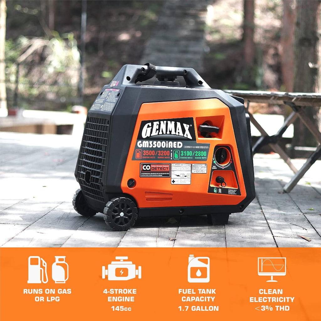3500W Portable Inverter Generator with Remote/Electric Start L9418