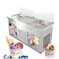 22" Double Round Pans Fried Ice Cream Machine with 10 Refrigerated Tanks J43544