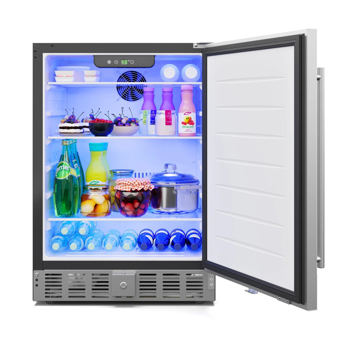 Stainless Steel Built-In Refrigerator and Beverage Cooler Y562203
