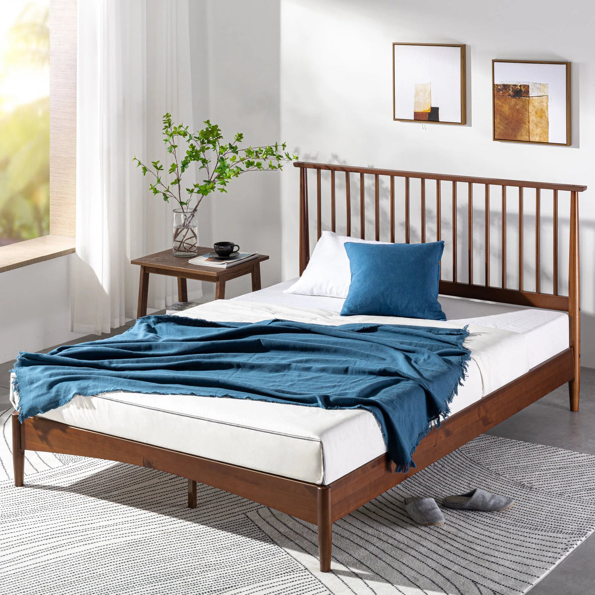 Queen Wood Platform Bed Frame F74252