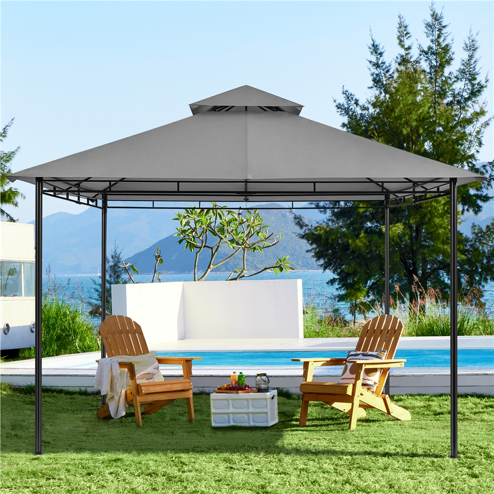 11×11 ft Outdoor Patio Gazebo Tent, Dark Gray T915900