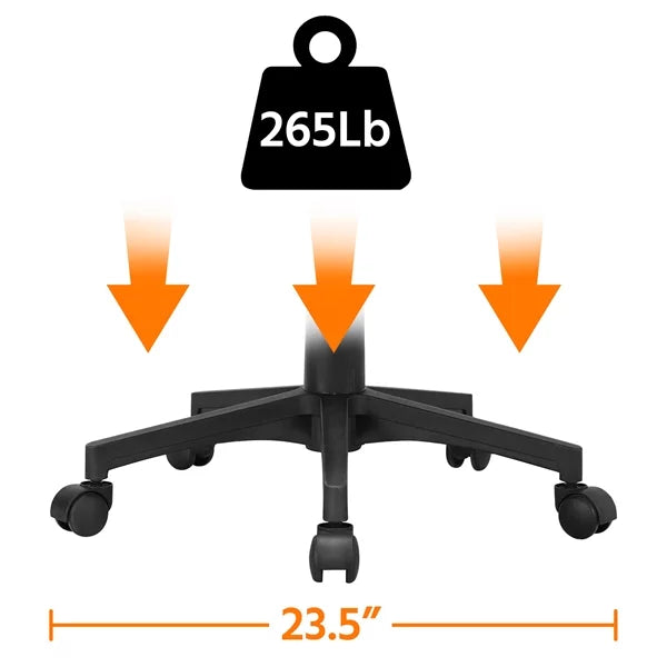 Adjustable Midback Ergonomic Mesh Swivel Office Chair with Lumbar Support, Brown Seat R139