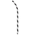 Black White Striped Paper Straw - 4800/Case M518920
