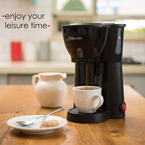 Black Mini Compact Drip Coffee Maker (10.5oz) R983