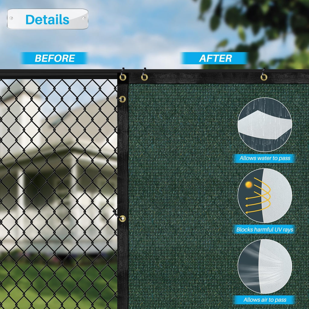 Green Commercial Grade Mesh Privacy Screen Q3505