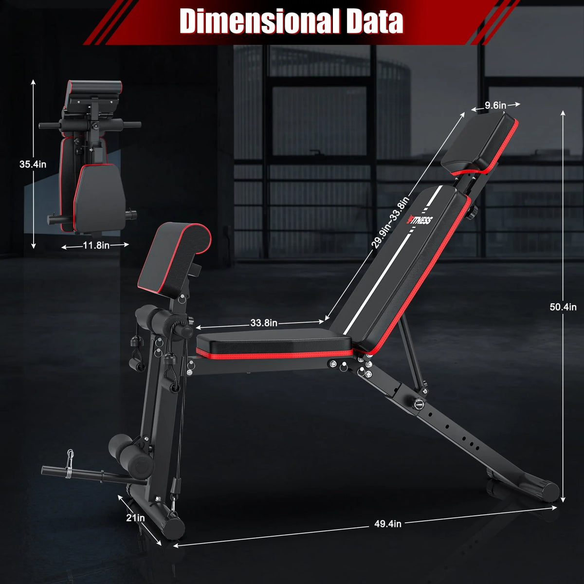 Adjustable Foldable Weight Bench M690