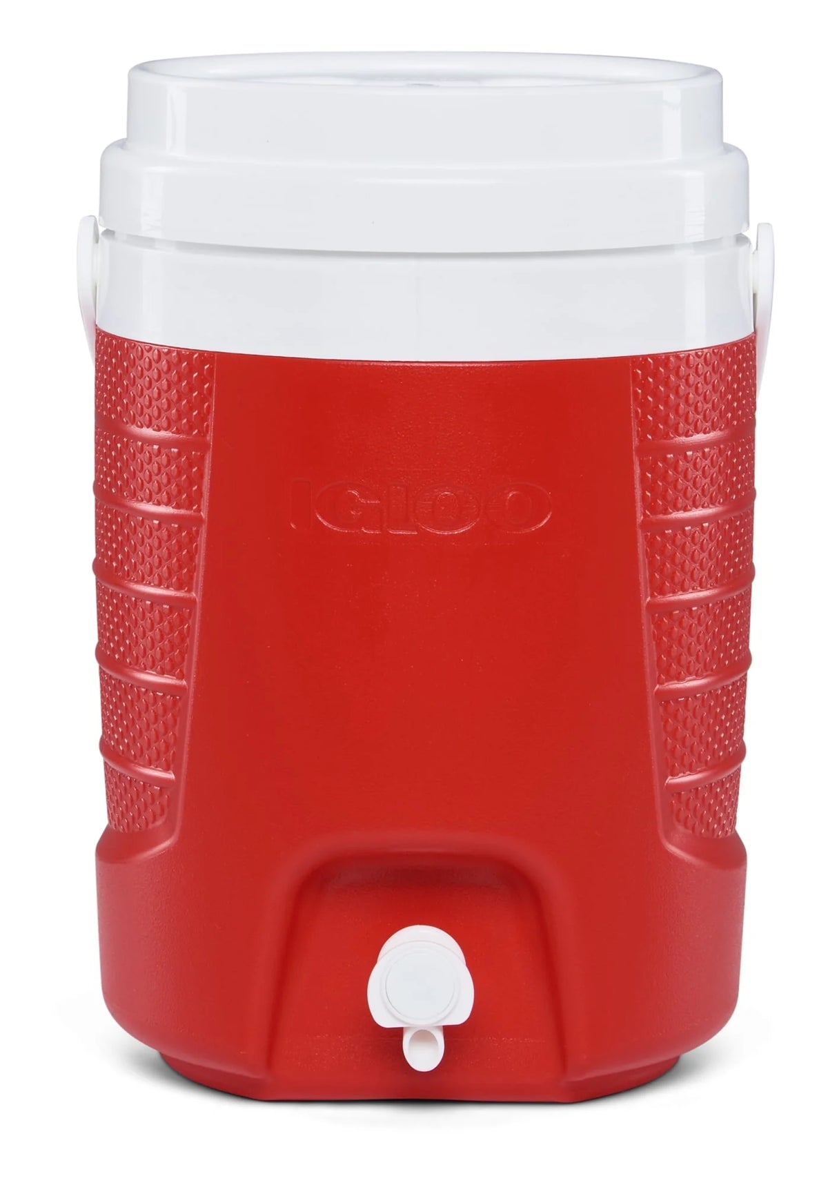 2-Gallon Plastic Beverage Jug with Hooks Blue A2213