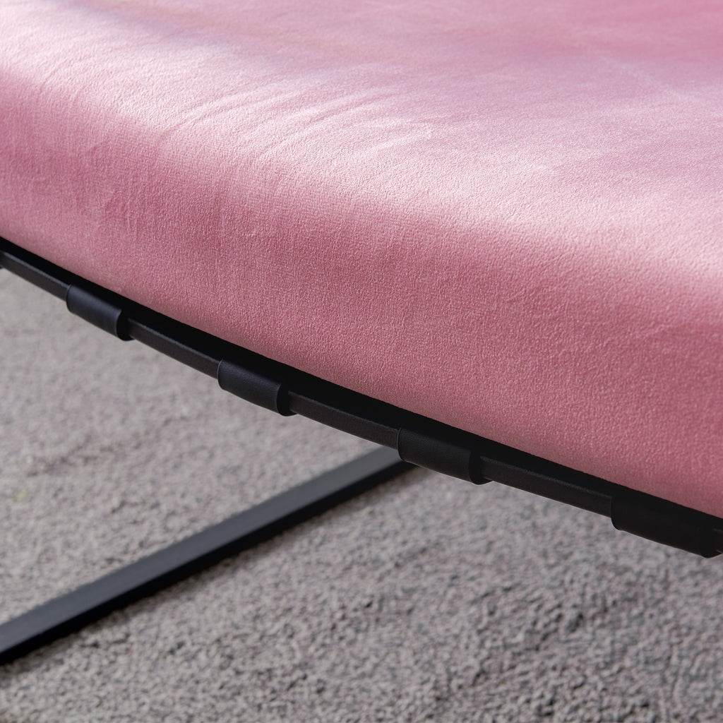 Pink Velvet Accent Armchair P137