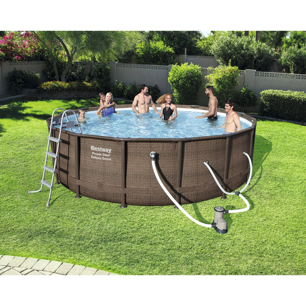 14' x 42 Round Above Ground Swimming Pool Set Y9130