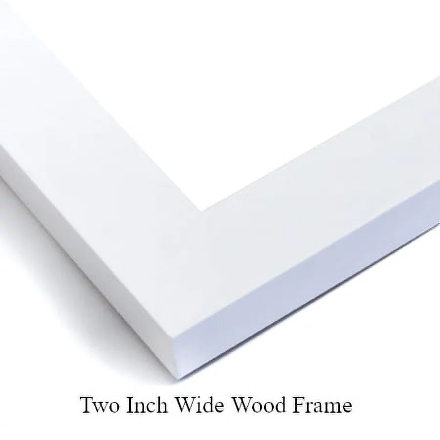 White Modern Wood Framed Art Print O324