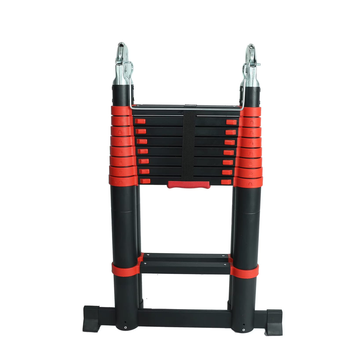 Aluminum Telescoping Extension Ladder, Red Alloy A-Frame Ladder D68103