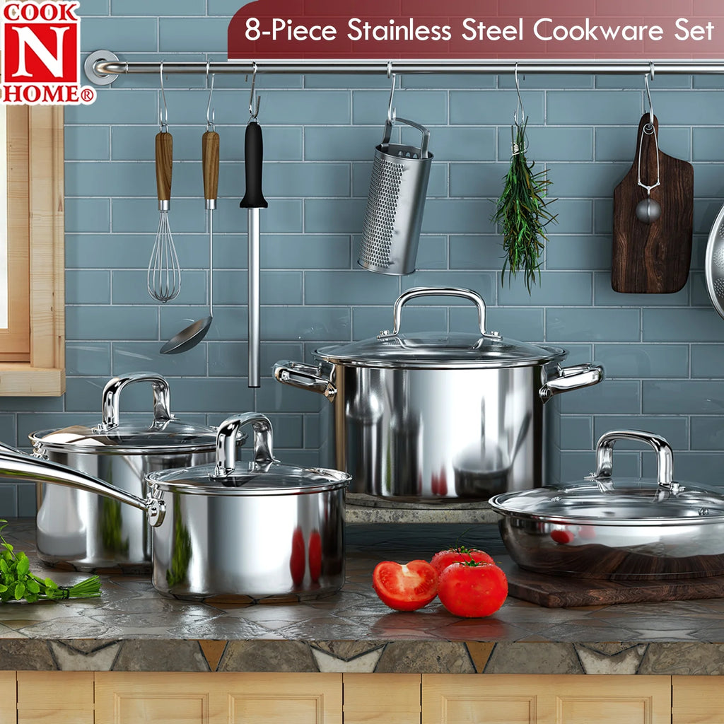 8-Piece Stainless Steel Induction Cookware Set F87958
