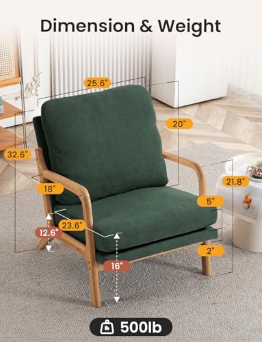 Mid Century Modern Sherpa Accent Chair with Detachable Cover U4948