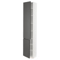 White High Cabinet with Shelves, 2 Doors X5486