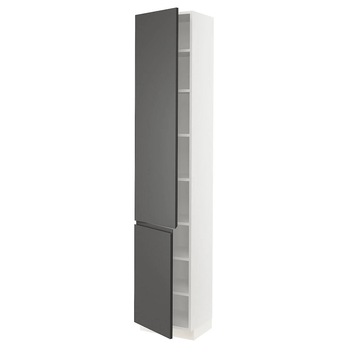 White High Cabinet with Shelves, 2 Doors X5486