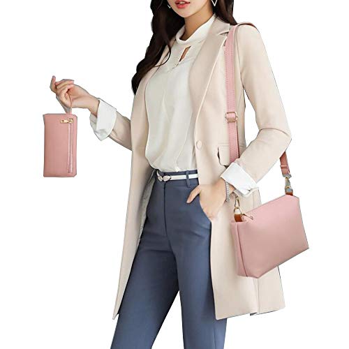 Black PU Leather Shoulder Bag Set 4pcs J857