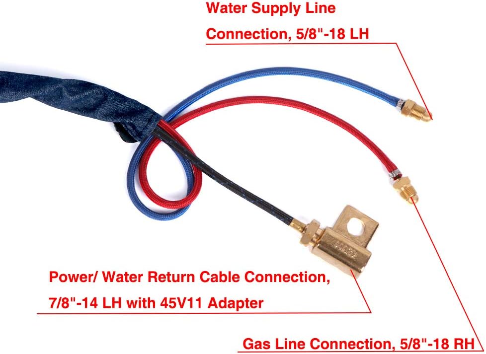 Tig Welding Torch Flexible Head Water-Cooled 25-foot Cable 250Amp W590