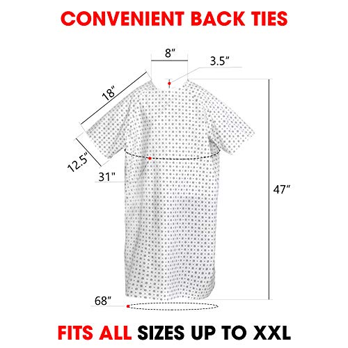 Unisex Patient Gown with Back Ties U9864