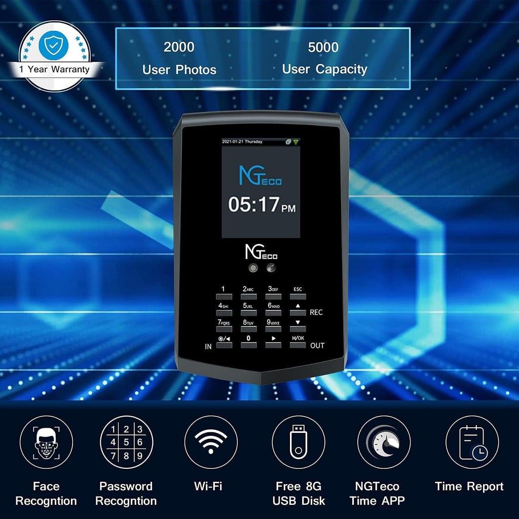 Face Recognition Time Clock G42012
