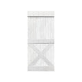 Light Cream Stained Knotty Pine Wood Sliding Barn Door Slab E64190