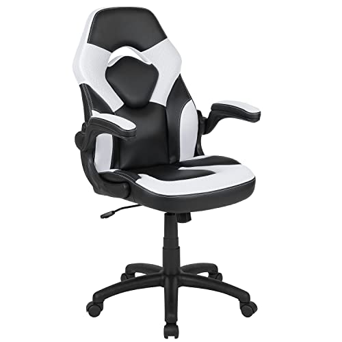 Red Gaming Desk and Blue Reclining Gaming Chair Set with Cup Holder and Headphone Hook D333869