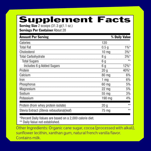 100% Whey Isolate Protein - Chocolate - 30.9 oz M73923