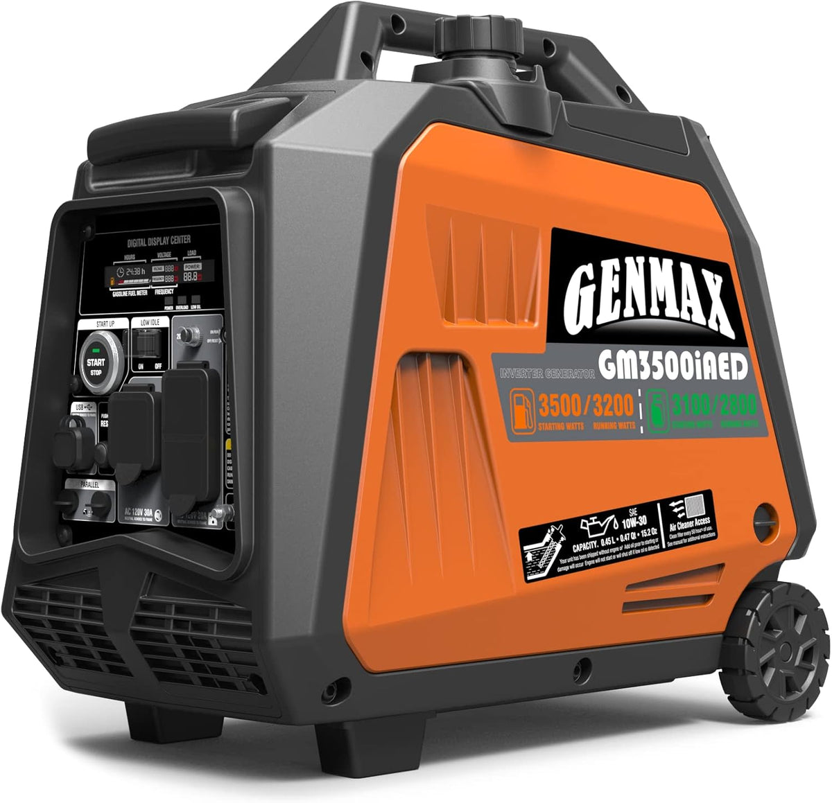 3500W Portable Inverter Generator with Remote/Electric Start L9418