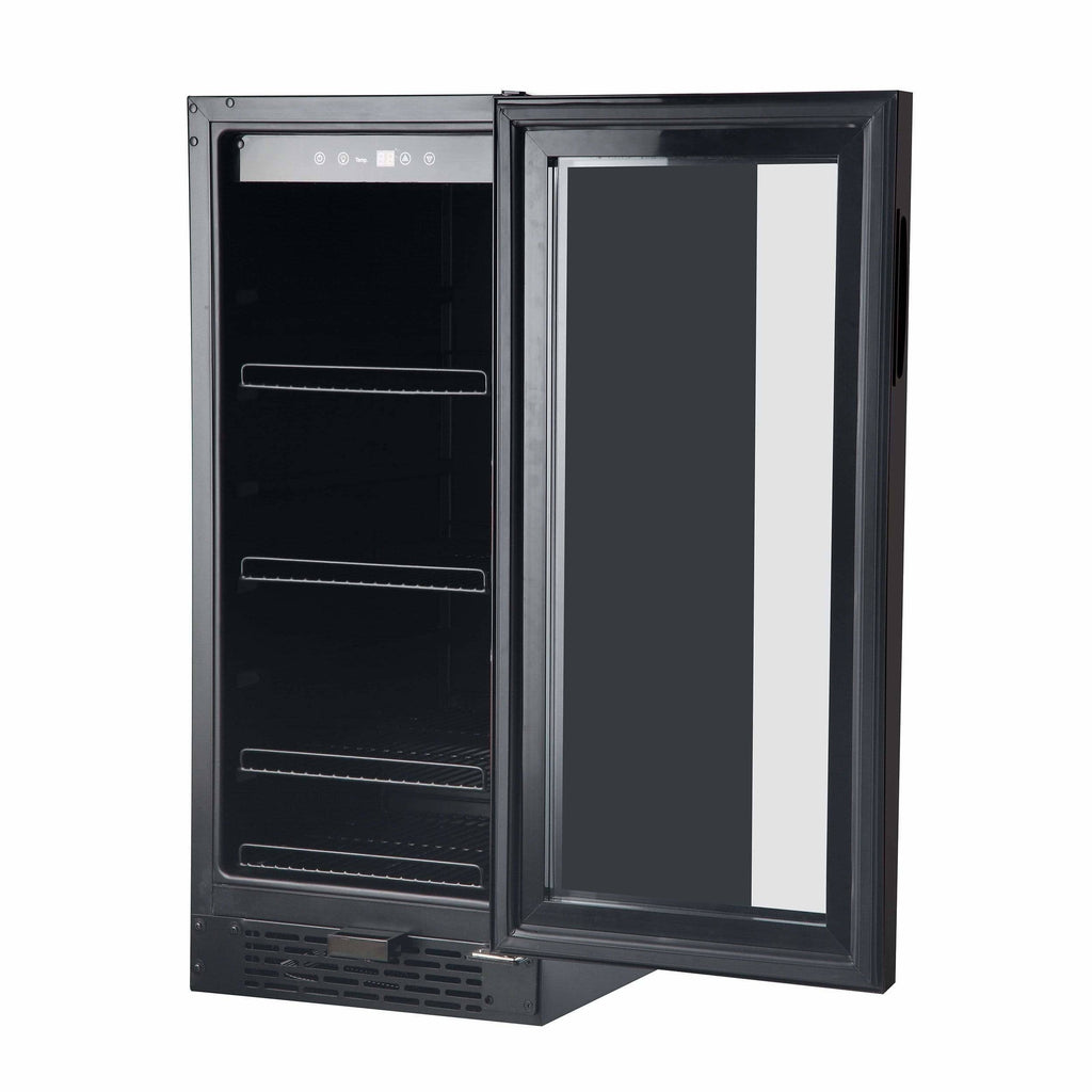 Black Glass 80-Can 3.4 Cu ft. Beverage Refrigerator M129539