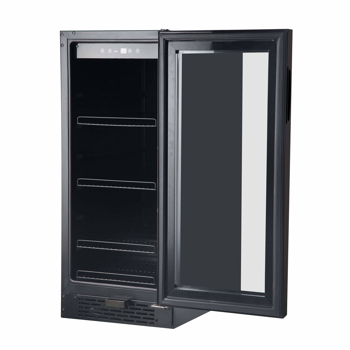 Black Glass 80-Can 3.4 Cu ft. Beverage Refrigerator M129539