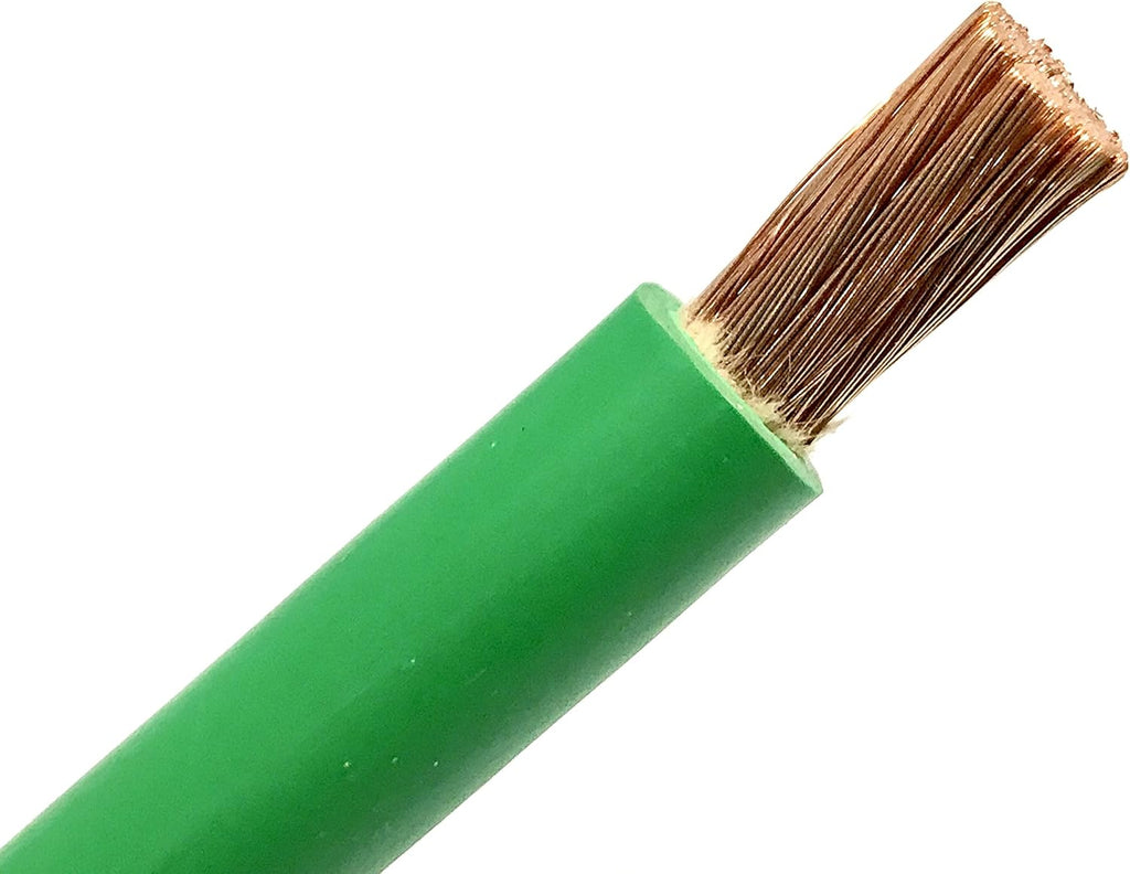 2 AWG Extra Flexible Welding Lead Battery Cable 600 Volt Green S847457