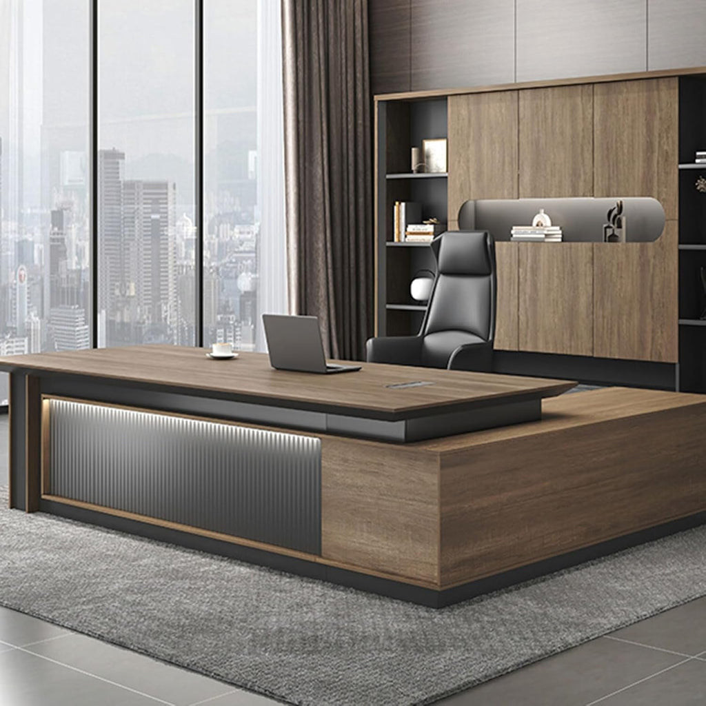 Height Adjustable L Shaped Desk with Drawer File Cabinet M1274